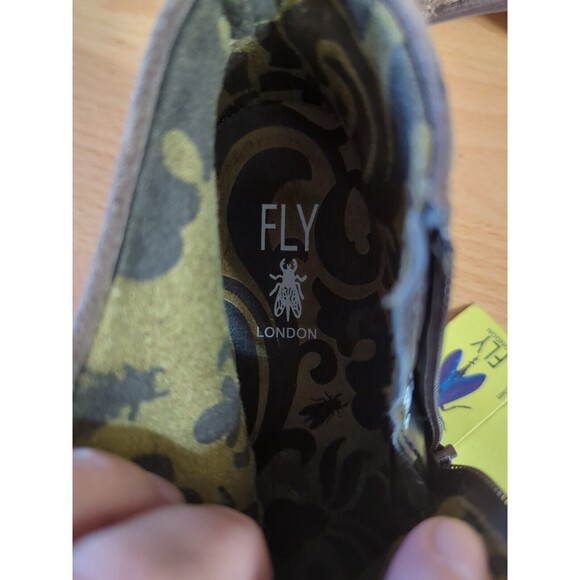 NWT Fly London EUR 39 US 8.5 9 Ankle Slouch Boot Taupe Oil Suede Boho Lagenlook - Picture 13 of 13